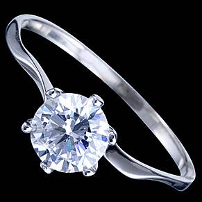 Silver ring, CZ, engagement ring 