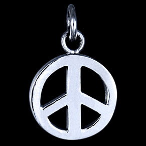 Silver pendant, peace