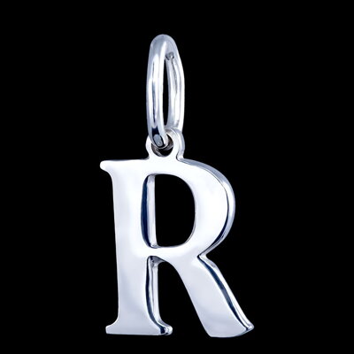 Prívesok strieborný, písmeno R (písmenko R)