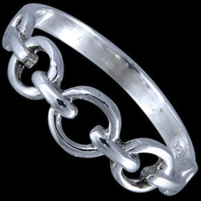 Silver ring, links